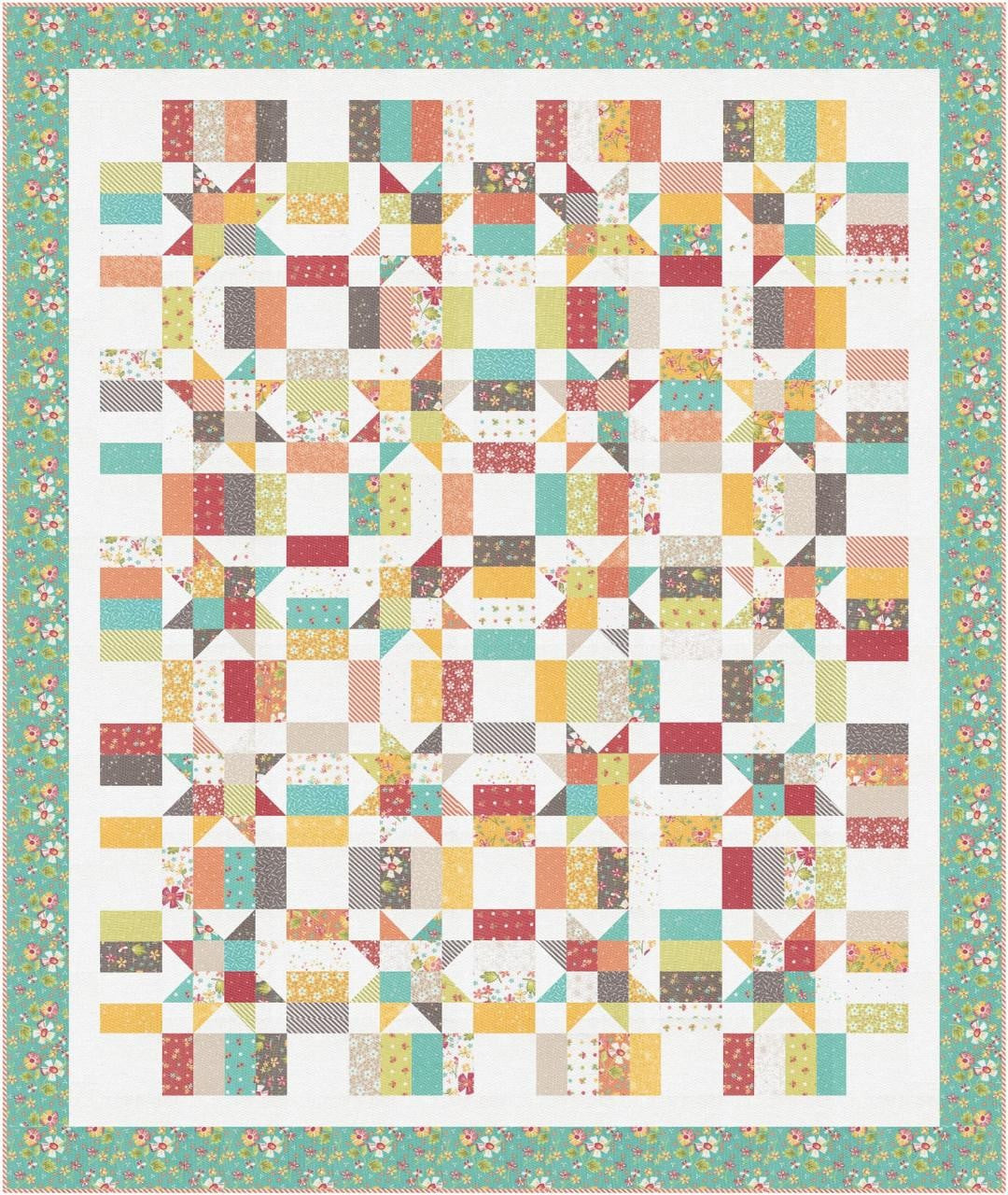 k*5様 23aw COOTIE Nylon Quilting Wide Sto Moda Fabrics In the Garden Corey Yoder Jelly Twinkle Quilt Kit